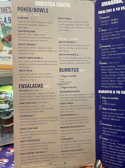 1/2 menu healthy poke in december 2025  at Healthy Poke in Sevilla