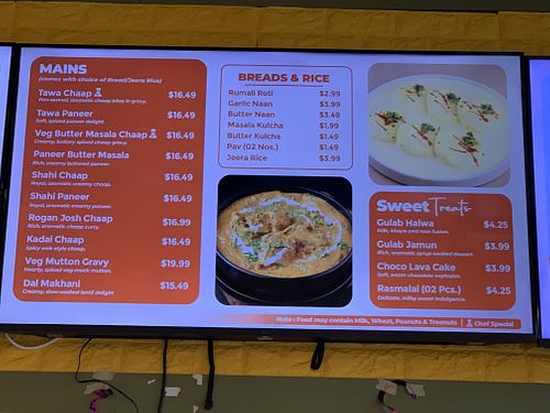 Menu3  at Punjabi Chaap - Downtown Toronto in Toronto