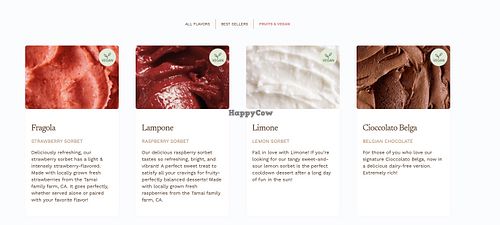 Vegan flavors  at Bacio Di Latte - Los Angeles in Los Angeles