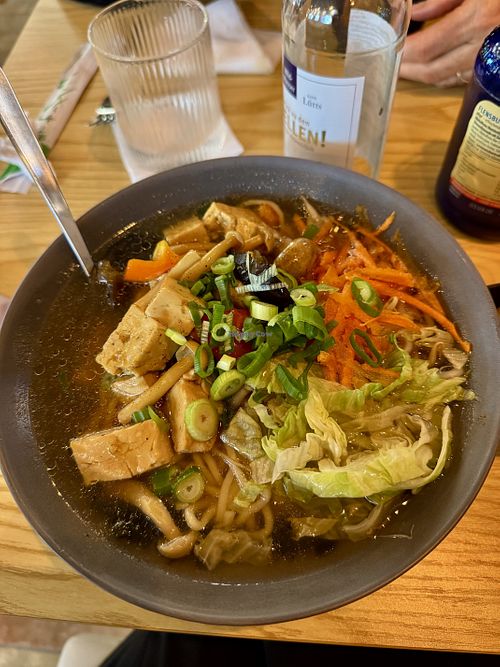 Handgemachte Nudelsuppe mit Tofu  at kiki Kitchen in Schleswig-holstein