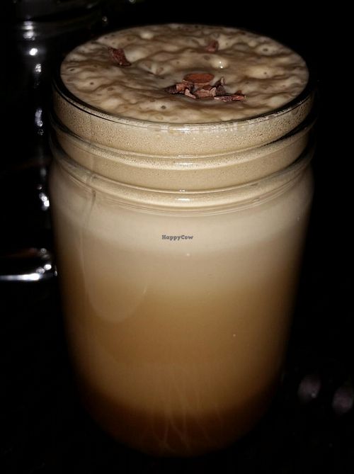 cold pressed coffee total awesomeness  at RASA Kitchen + Juice Bar in Santa Fe