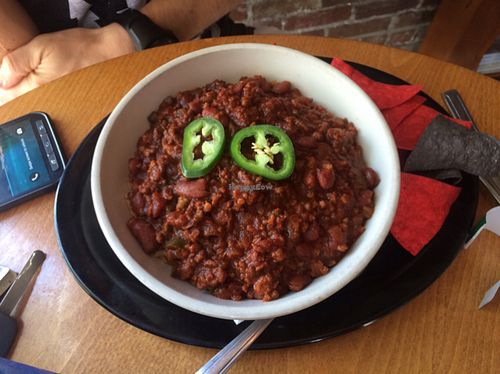 vegan chili  at The Wherehouse in Newburgh