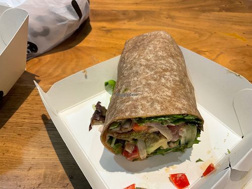 vegan falafel wrap at The Stand in San Jose