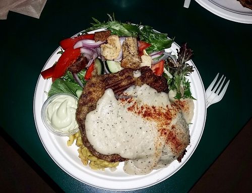 Seitan dinner at Three Carrots - City Market in Indianapolis