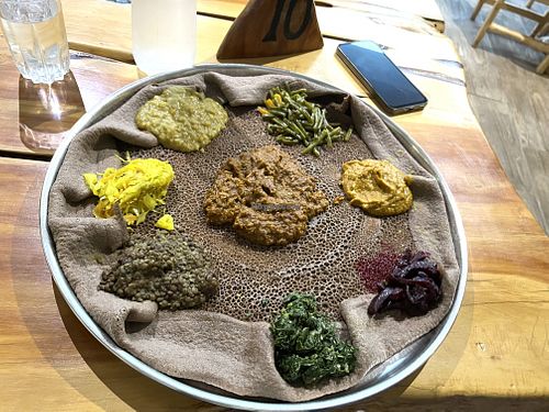 Mixed veg combo -the BEST COMBO for two people   at Queen Sheba Habesha Ethiopian Restaurant in Nairobi County