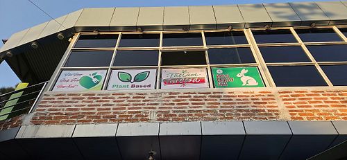 Outside at V&V Veg and Vegan Kitchen in Lalitpur