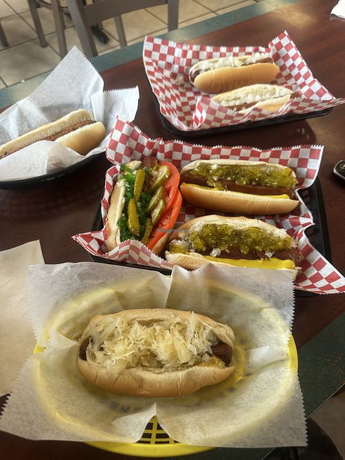 Plain politician we added stone ground mustard to   at Dog Daze in Canton