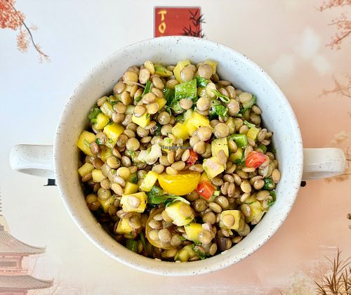 Lentil salad  at Toshi in Dubai