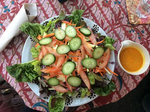 vegetable salad with carrot dressing at Amrita Garden in Chiang Mai