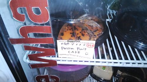 Vegan passion fruit cake  at Amrita Garden in Chiang Mai