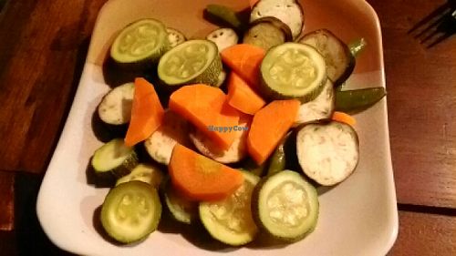 Steamed veggies at Amrita Garden in Chiang Mai