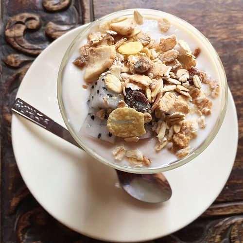 soy yogurt parfait at Amrita Garden in Chiang Mai