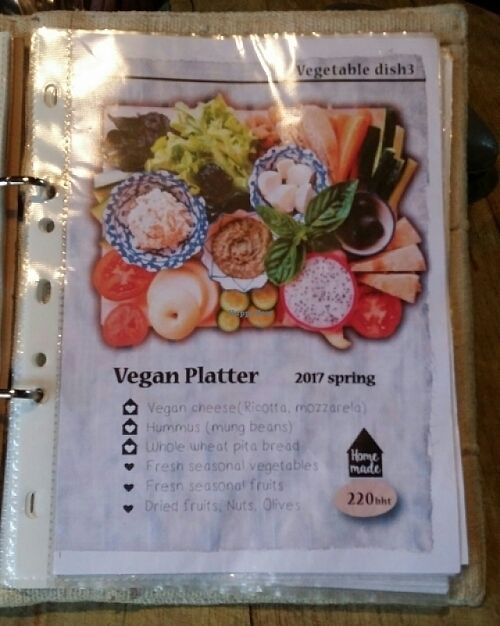 vegan platter at Amrita Garden in Chiang Mai