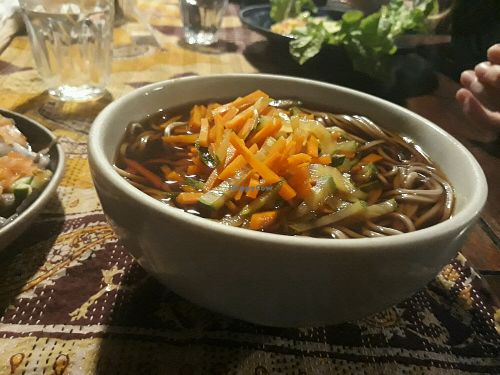 Soba noodles at Amrita Garden in Chiang Mai