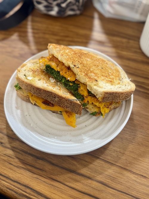 Pumpkin toastie  at Buck Hamblin's in Thirroul