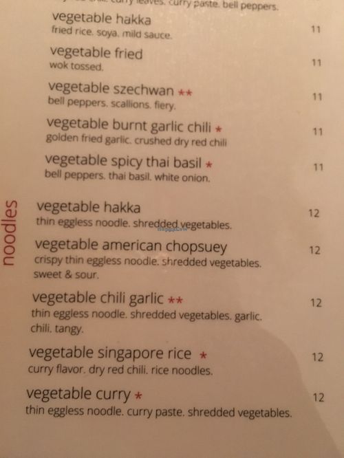 vegan menu 4 at Inchin's Bamboo Garden in Scottsdale