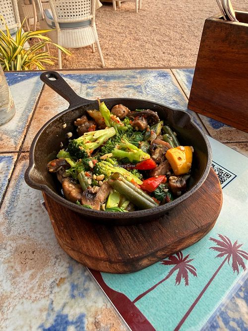 Seasonal vegetables at Olive Bar & Kitchen in Anjuna