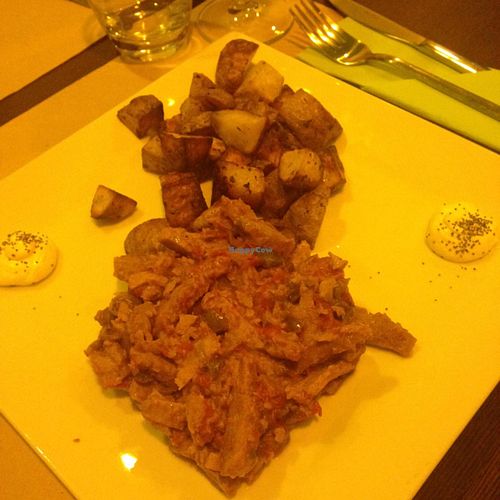 Sicilian red tofu  at Bioveggy in Florence