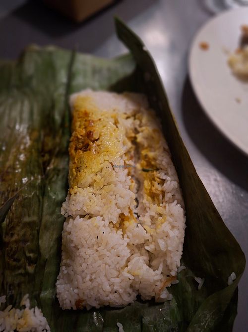 Steamed rice packet at Vegemate Bali in Canggu
