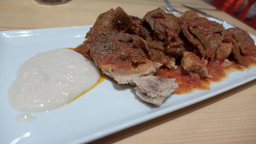 Vegan doner kebab!! Mmmmm! at Vegan Community Kitchen in Istanbul