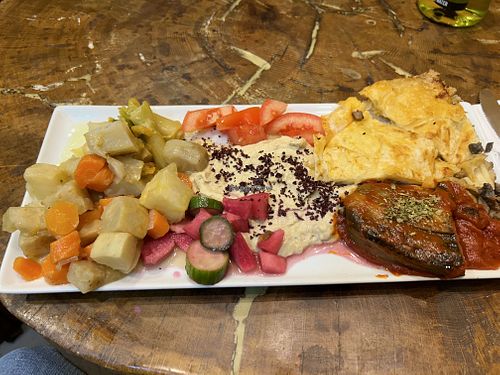 Mezze platter #Veganuary at Vegan Community Kitchen in Istanbul