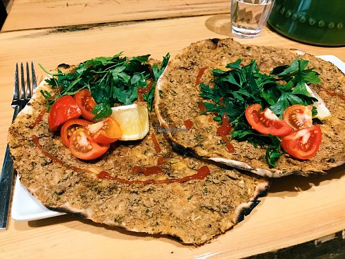 Vegan Lahmacun at Vegan Community Kitchen in Istanbul