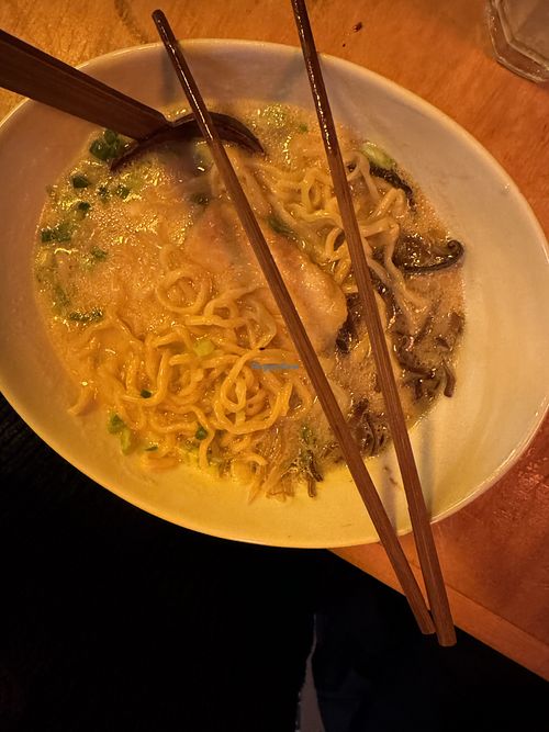 Tonkotsu Ramen (vegan)  at Kushi Kushi Yaki | Ramen & Yakitori Izakaya in New York City