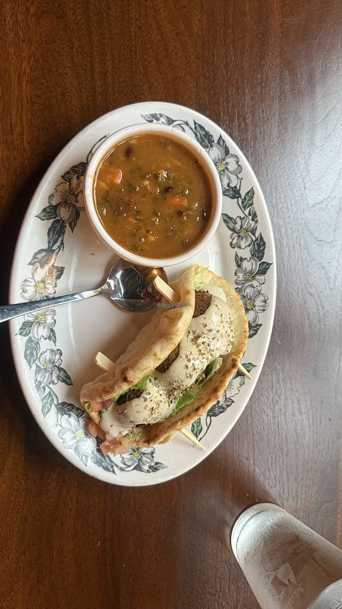 Daily Soup: Kale and Sweet Potato  at Multnomah Falls Lodge Restaurant in Corbett