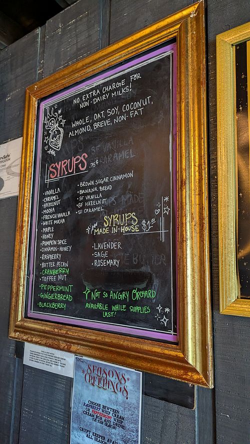 No upcharge for non-dairy milk at Mr. Tombstone's Coffee Emporium in Marietta