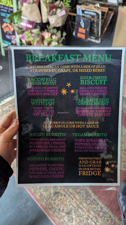Vegan breakfast burrito at Mr. Tombstone's Coffee Emporium in Marietta