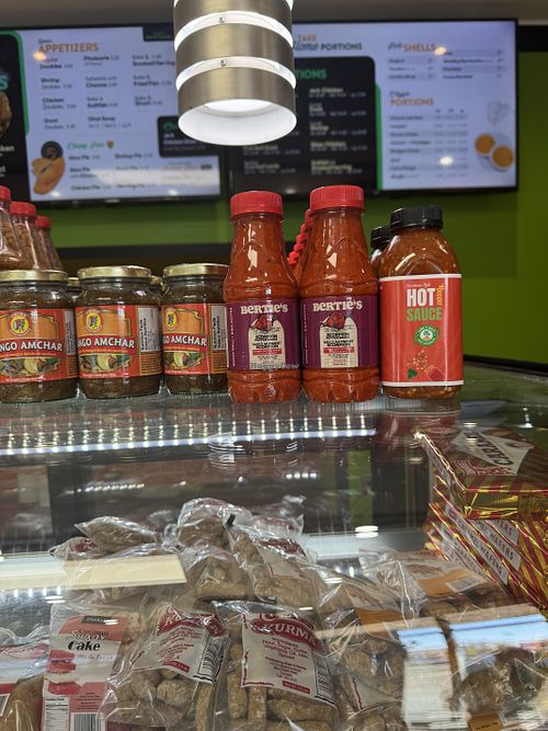 Picked and Hot Sauces on sale   at Lena' Roti & Doubles in Mississauga