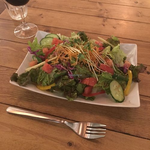 'Small salad' pretty delicious and large.  at Cafe VG in Naha
