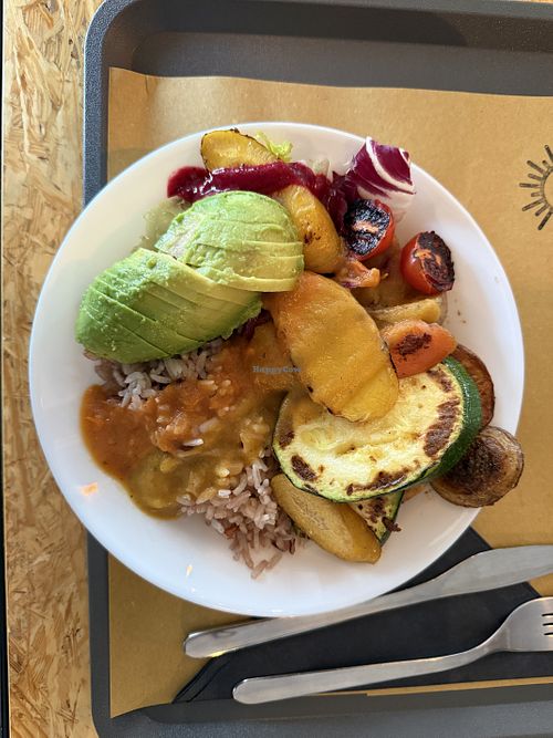 Vegan dish "Mala terasa with avocado"  at Mala Terasa in Ljubljana