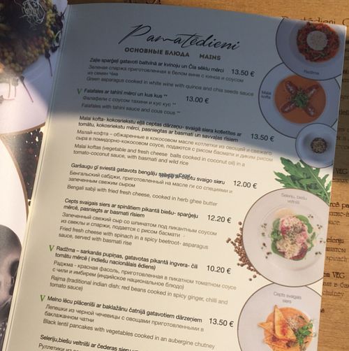 selection of mains (Aug 15) at Buddha Restorans in Riga