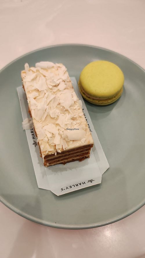 Austrian White Forest cake with eggless macroon at Harley's Ivory Lounge - Kala Ghoda BSE in Mumbai