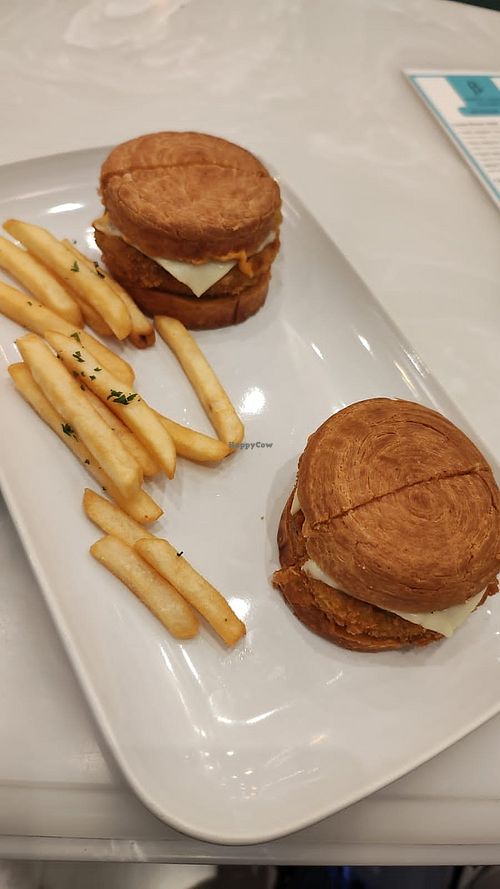 Croissant Veg burger at Harley's Ivory Lounge - Kala Ghoda BSE in Mumbai