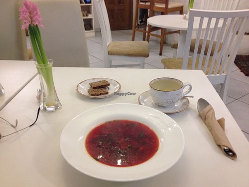beetroot soup at Namai in Vilnius