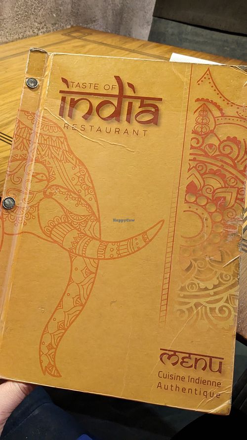 Menu at Taste of India in Algiers