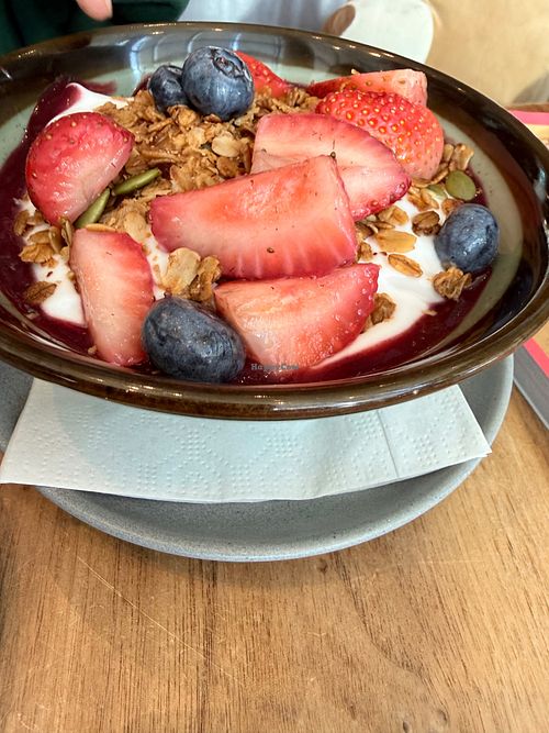 coconut yogurt parfait at Quail + Crane in San Francisco