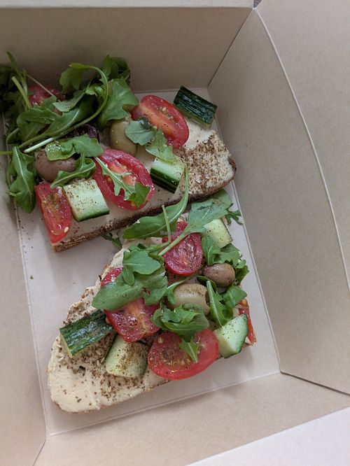 Hummus toast at Doro Marketplace - Windsor Locks in Windsor Locks