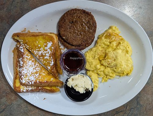 vegan French Toast at Biscuits Cafe in Happy Valley