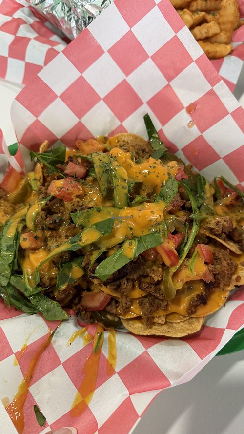 PBH Classic Burger Nachos  at Plant Based Heat in Memphis