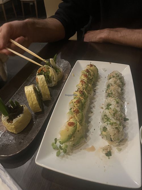 From left to right, Ninja Garden, 720, and Takuando rolls   at Tsunami Restaurant and Sushi Bar - Sugarhouse in Salt Lake City