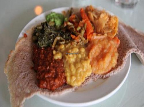 All you can eat buffet at Rahel's Vegan Cuisine in Los Angeles