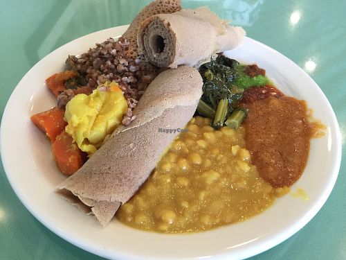 Lunch buffet  at Rahel's Vegan Cuisine in Los Angeles