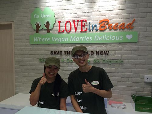 The staff are very friendly :-) at LOVEinBread in Central Singapore