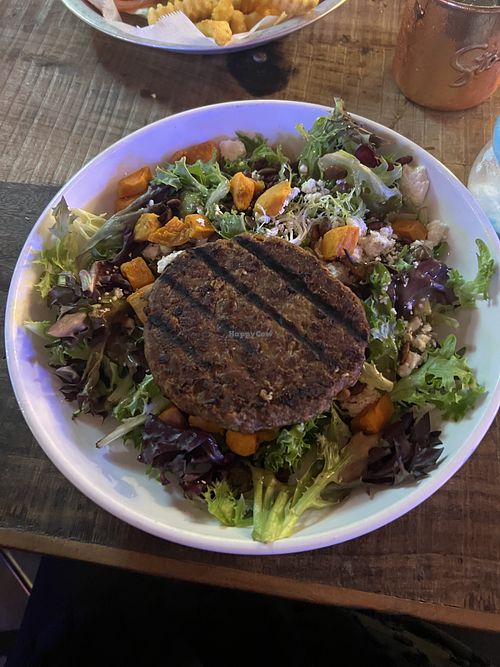 Harvest Salad with Beyond Burger  at The Stix Icehouse in Mckinney