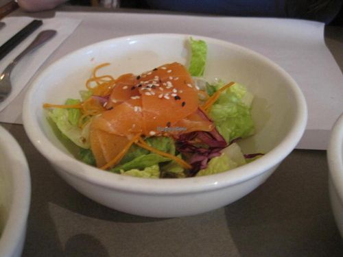 Vegan Salmon Salad at Yuan in Montreal