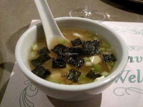 Miso Soup at Yuan in Montreal