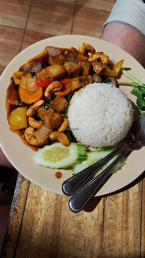 Tofu with cashew at Sthani Mi Sen in Phuket